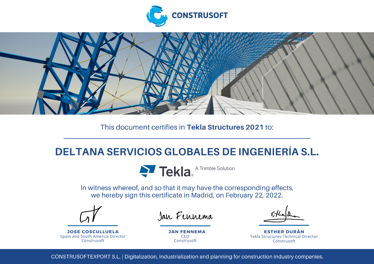 Tekla Structures 2021 Certification